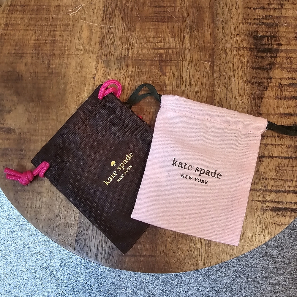 KATE SPADE Dust Bags Mini Set of (2) Brown Pink